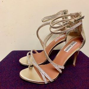 Steve Madden Fiffi Sandal, Gold Metallic, 7.5